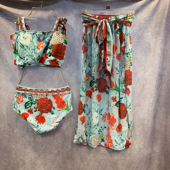Other - Three Pieces Swimsuits for with Matching Wrap Skirt